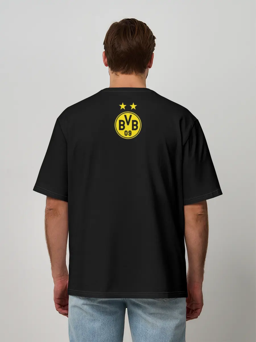 Мужская футболка оверсайз / Боруссия Дортмунд