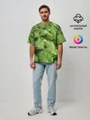 Мужская футболка оверсайз / Неоновый базилик