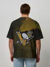 Мужская футболка оверсайз / Pittsburgh Penguins на спине