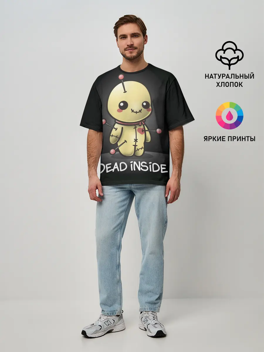 Мужская футболка оверсайз / DEAD INSIDE