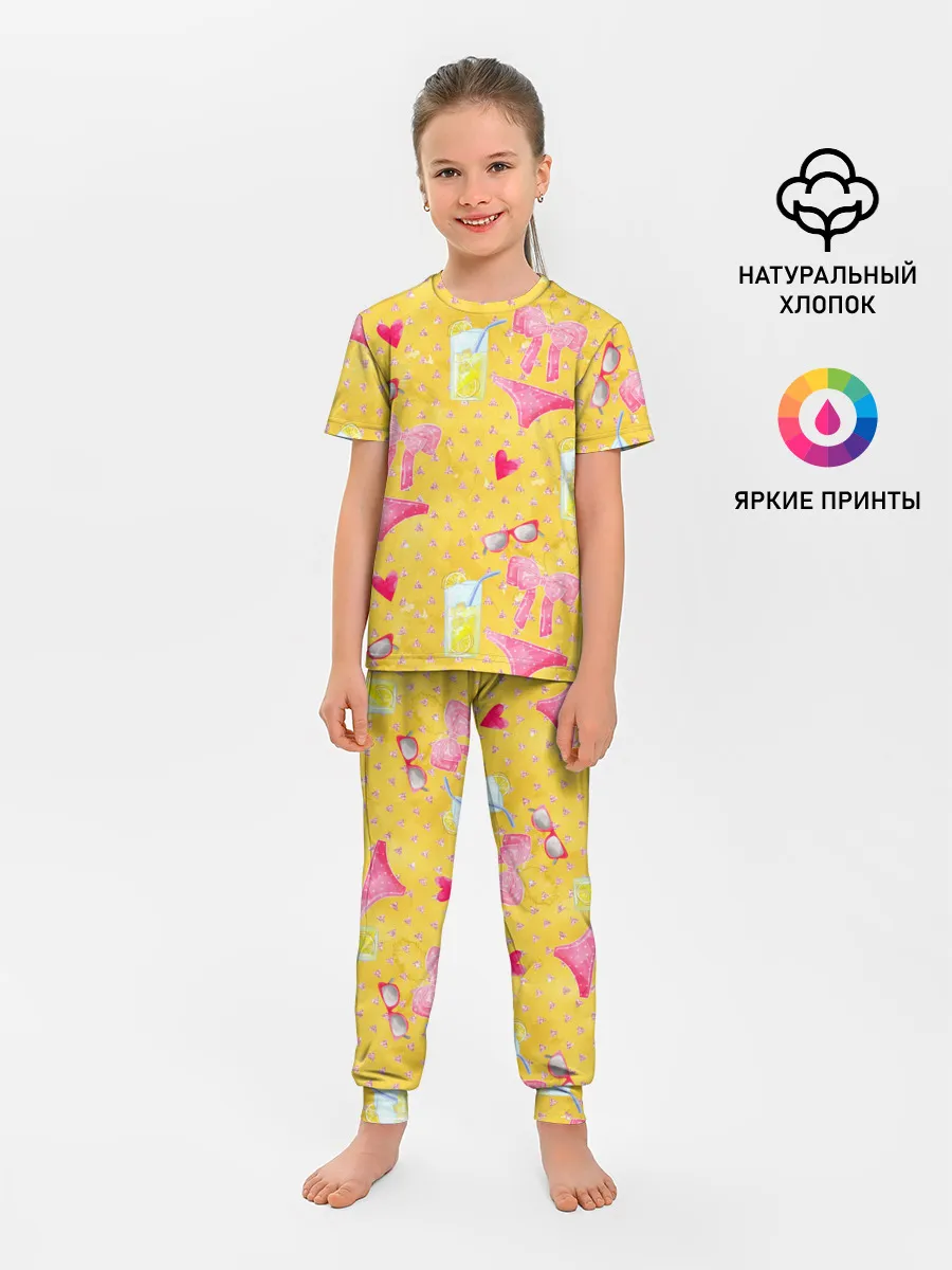 Детская пижама с брюками / Женские летние штучки