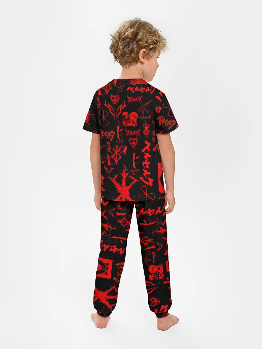 Детская пижама с брюками / БЕРСЕРК ПАТТЕРН СИМВОЛИКА / КЛЕЙМО