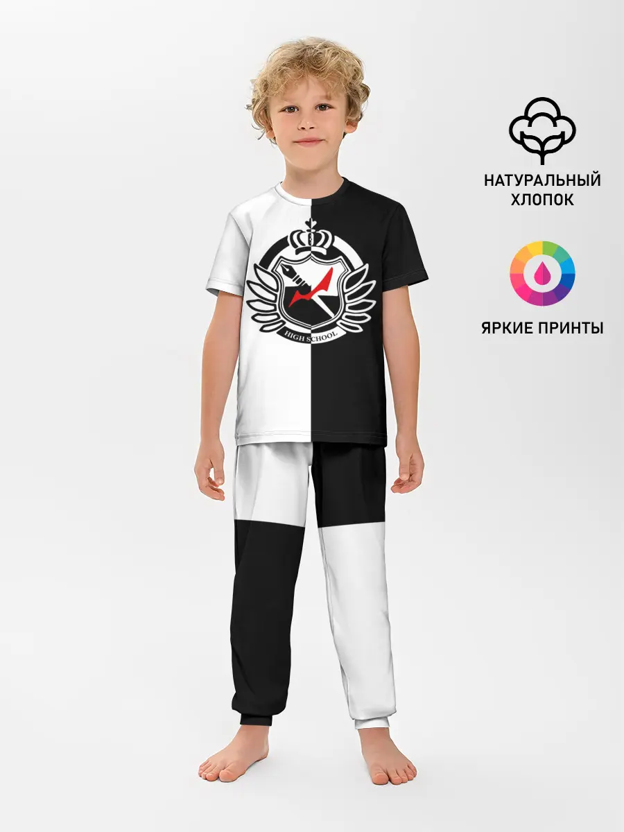 Детская пижама с брюками / MONOKUMA SCHOOL с фоном