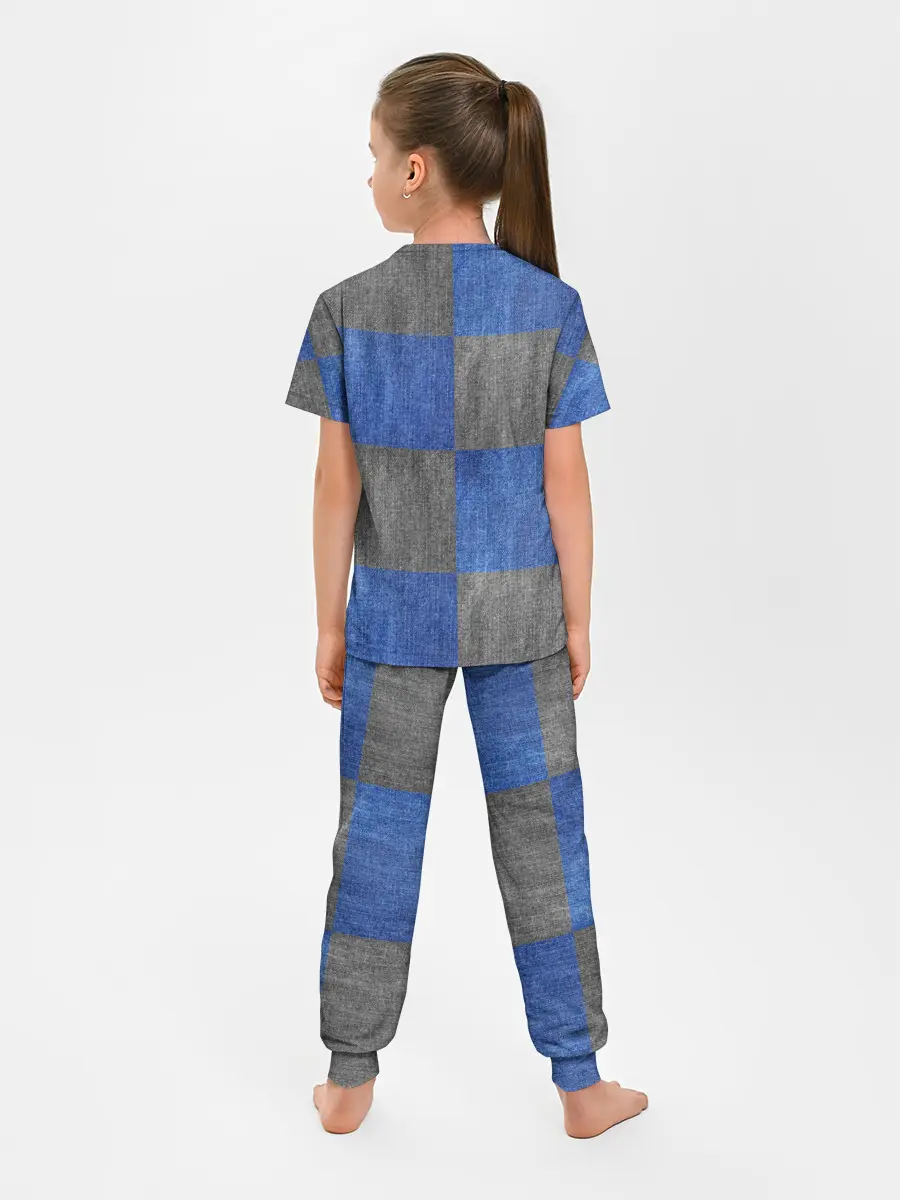 Детская пижама с брюками / Denim Patchwork