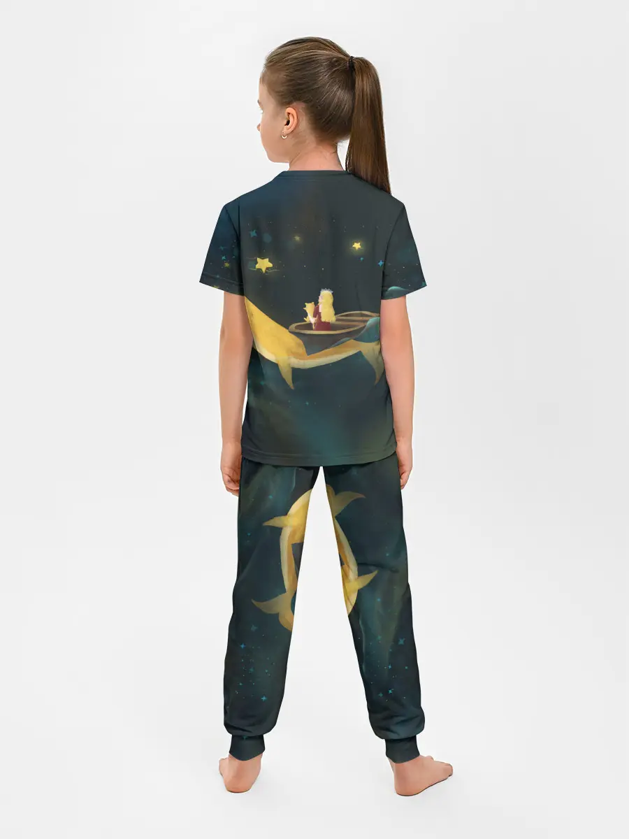 Детская пижама с брюками / Девушка и кит в облаках