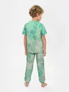 Детская пижама с брюками / узор из листиков