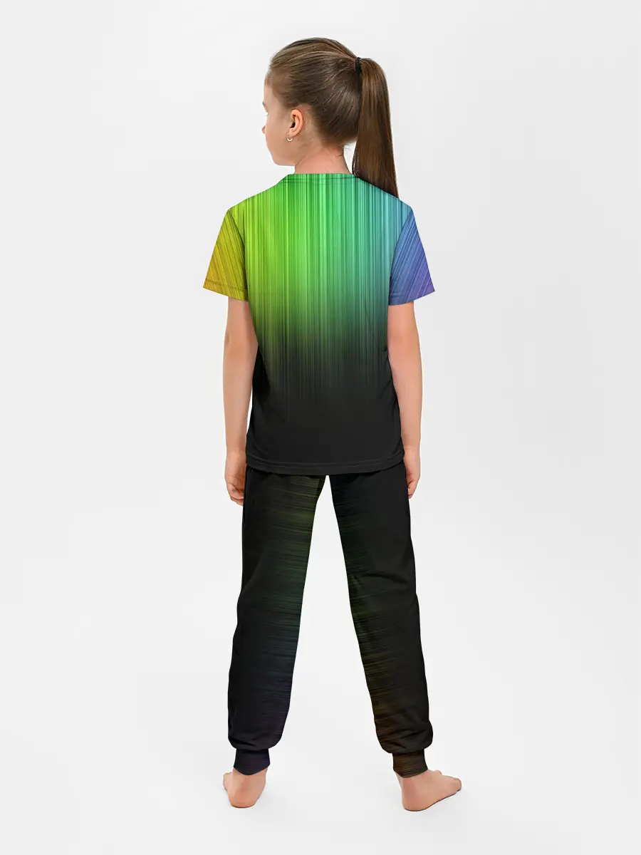 Детская пижама с брюками / Неоновый Свет