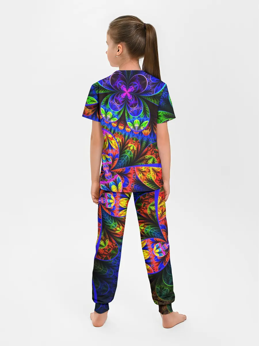 Детская пижама с брюками / ФРАКТАЛЬНЫЙ НЕОН