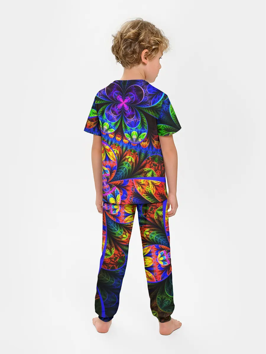 Детская пижама с брюками / ФРАКТАЛЬНЫЙ НЕОН