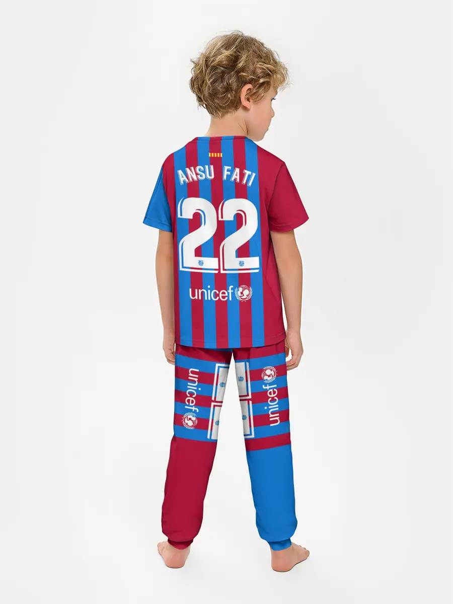 Детская пижама с брюками / Ансу Фати Барселона 2021/2022