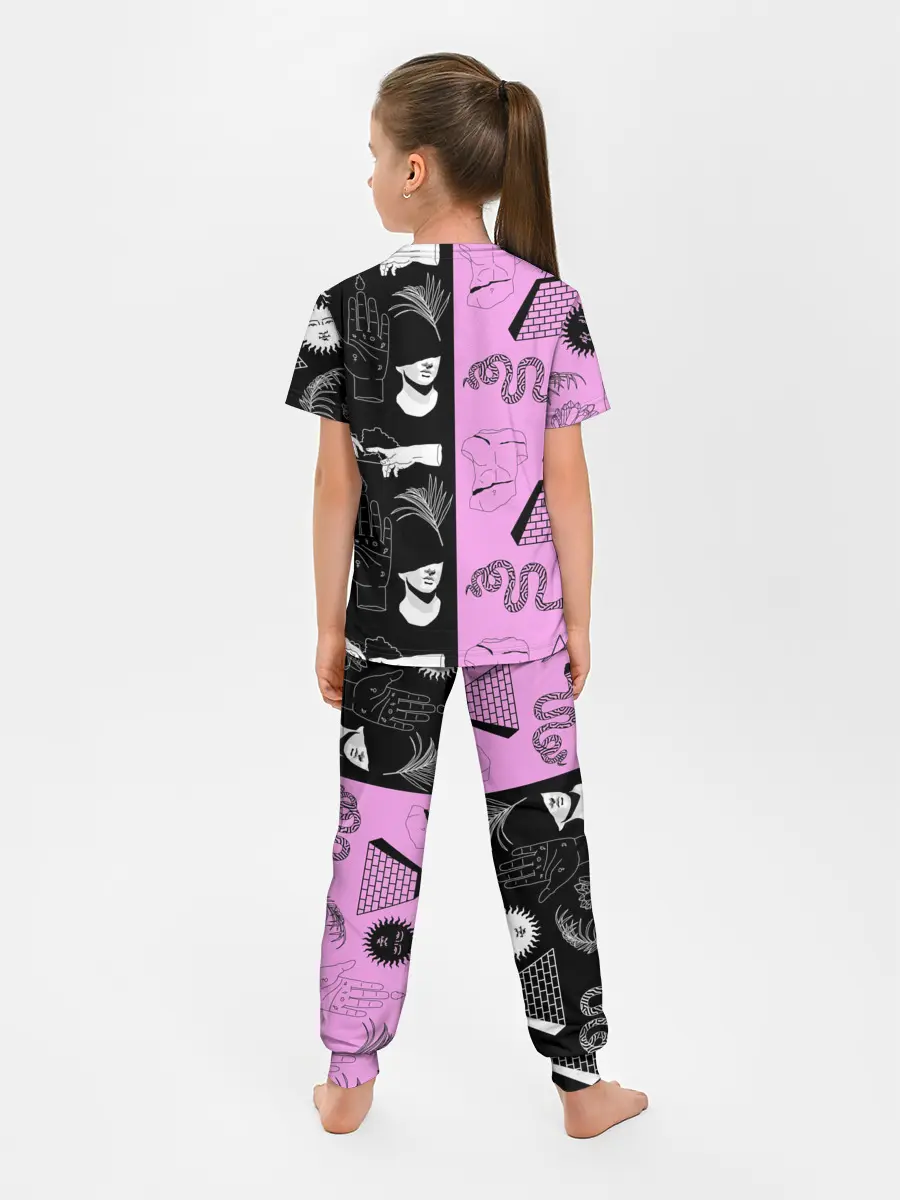 Детская пижама с брюками / руки, статуи