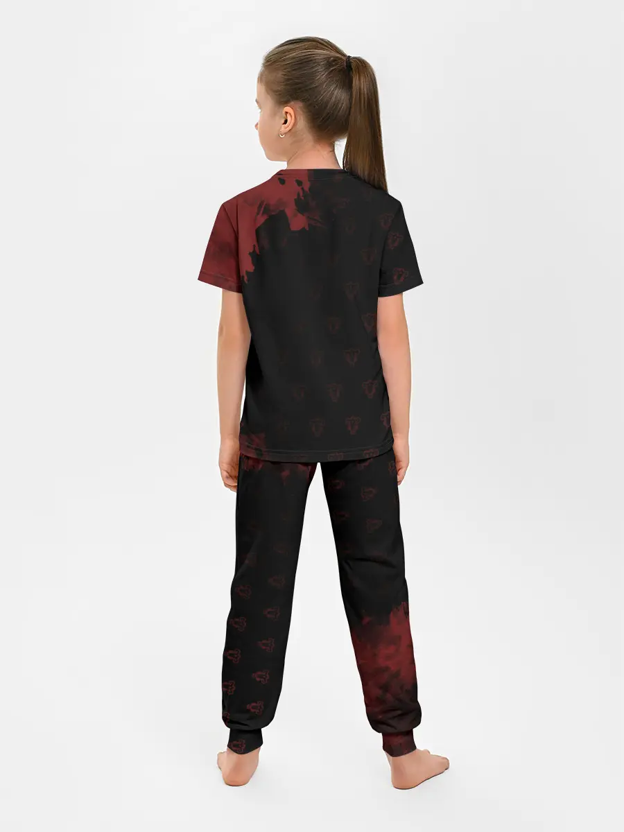 Детская пижама с брюками / Чёрный клевер Аста с мечом