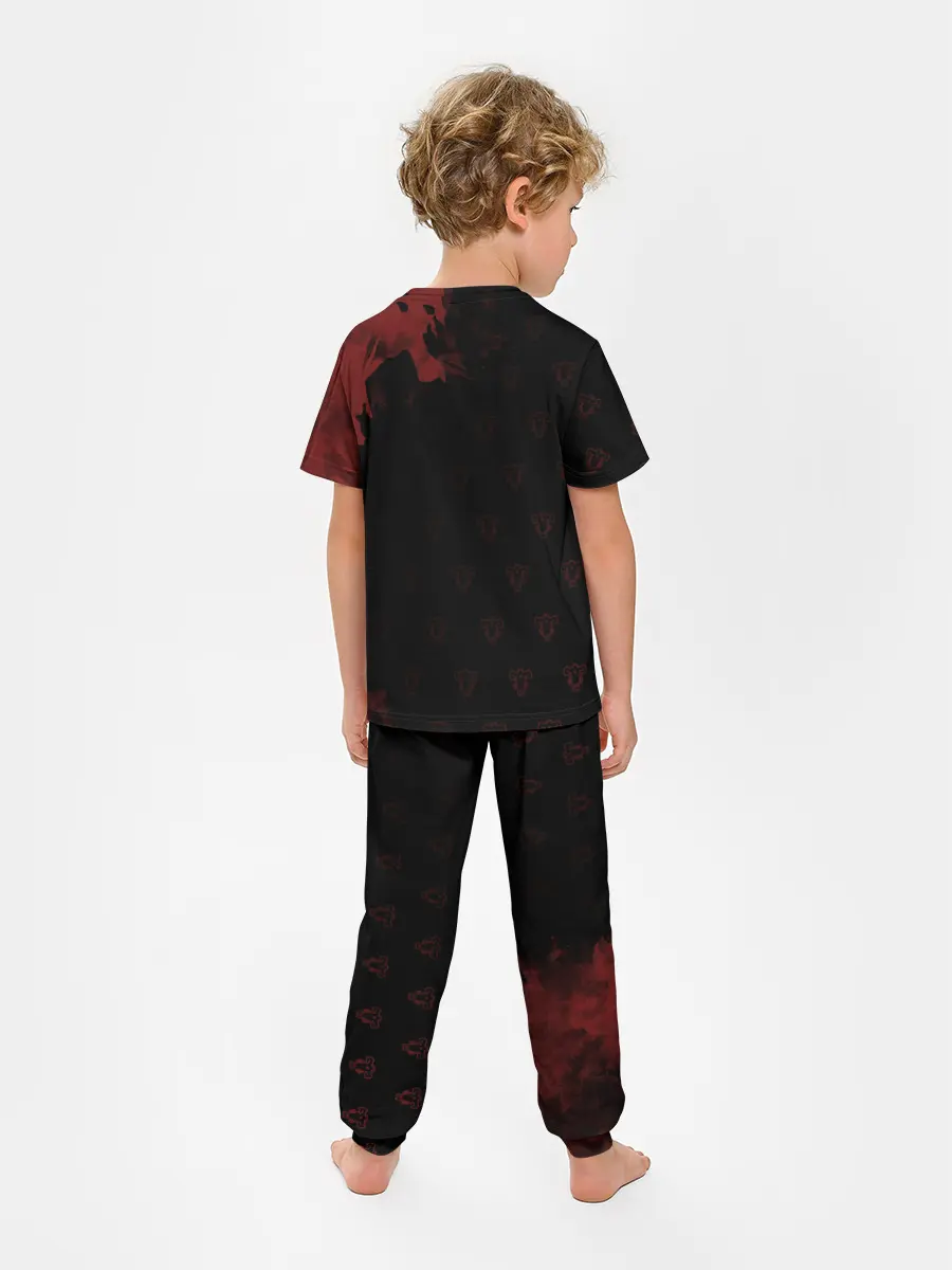 Детская пижама с брюками / Чёрный клевер Аста с мечом