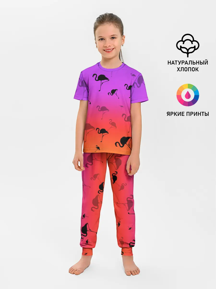 Детская пижама с брюками / Фламинго
