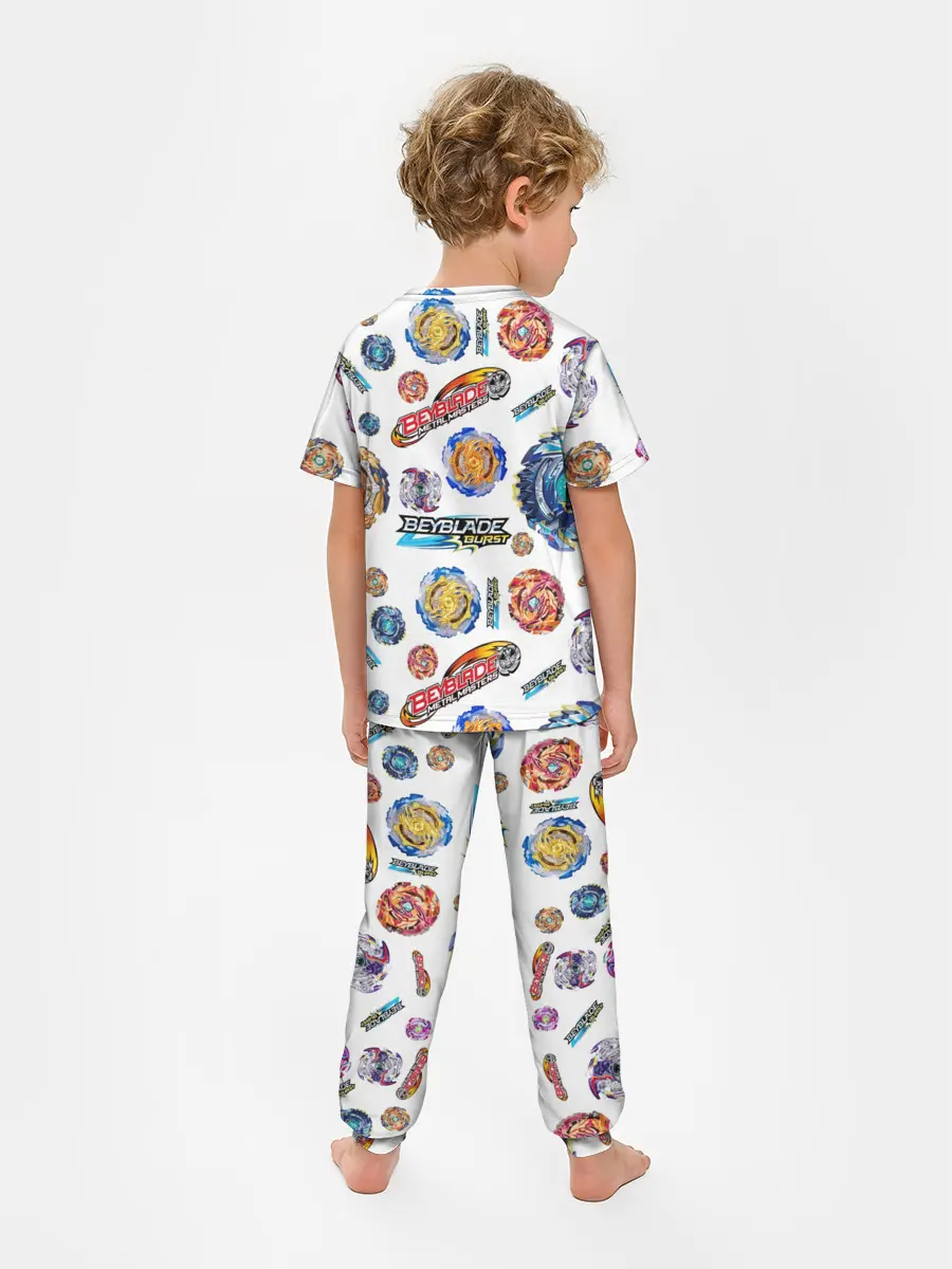 Детская пижама с брюками / Бейблэйд паттерн