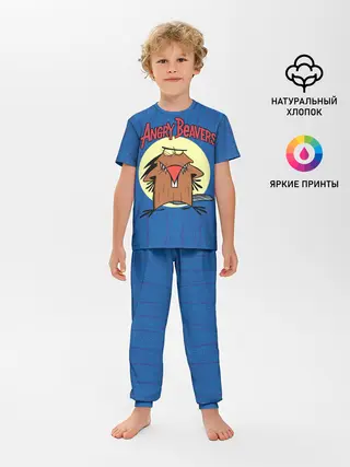 Детская пижама с брюками / Крутые Бобры