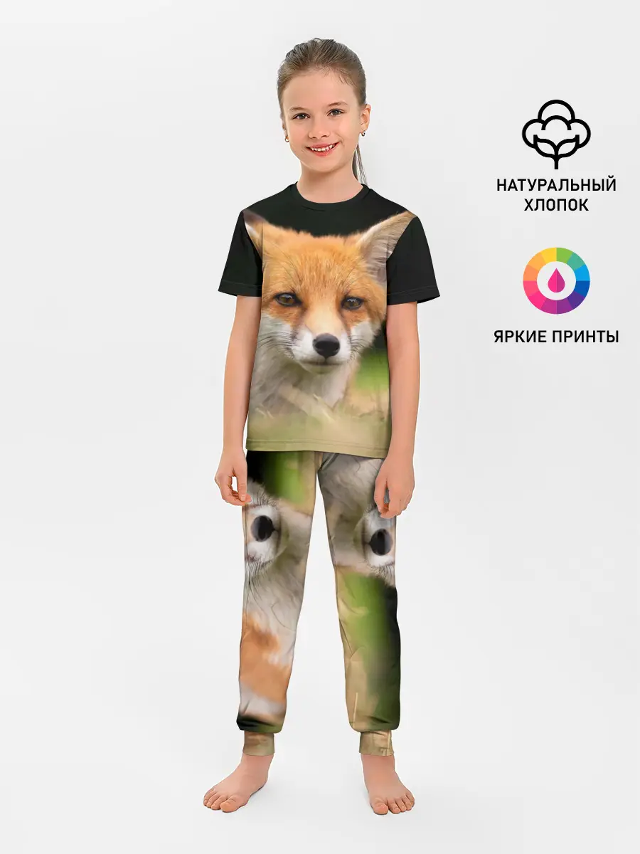 Детская пижама с брюками / Мордочка лисицы