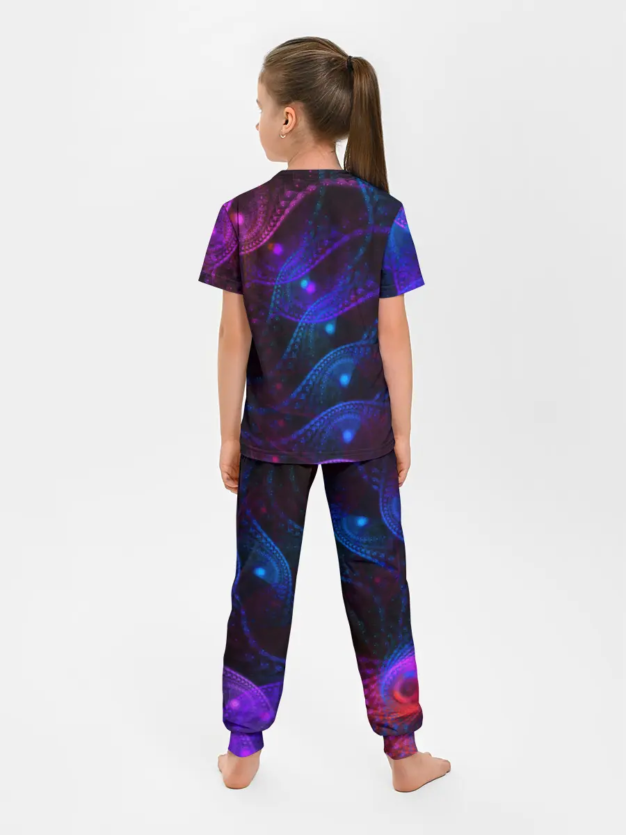Детская пижама с брюками / NEON FRACTAL