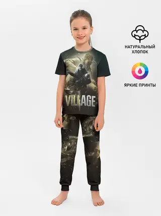 Детская пижама с брюками / Итан,Крис и деревня RE8