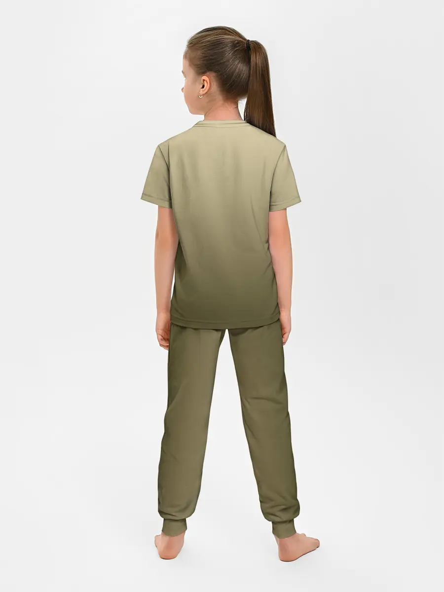 Детская пижама с брюками / сонная сова и кофе идеальное