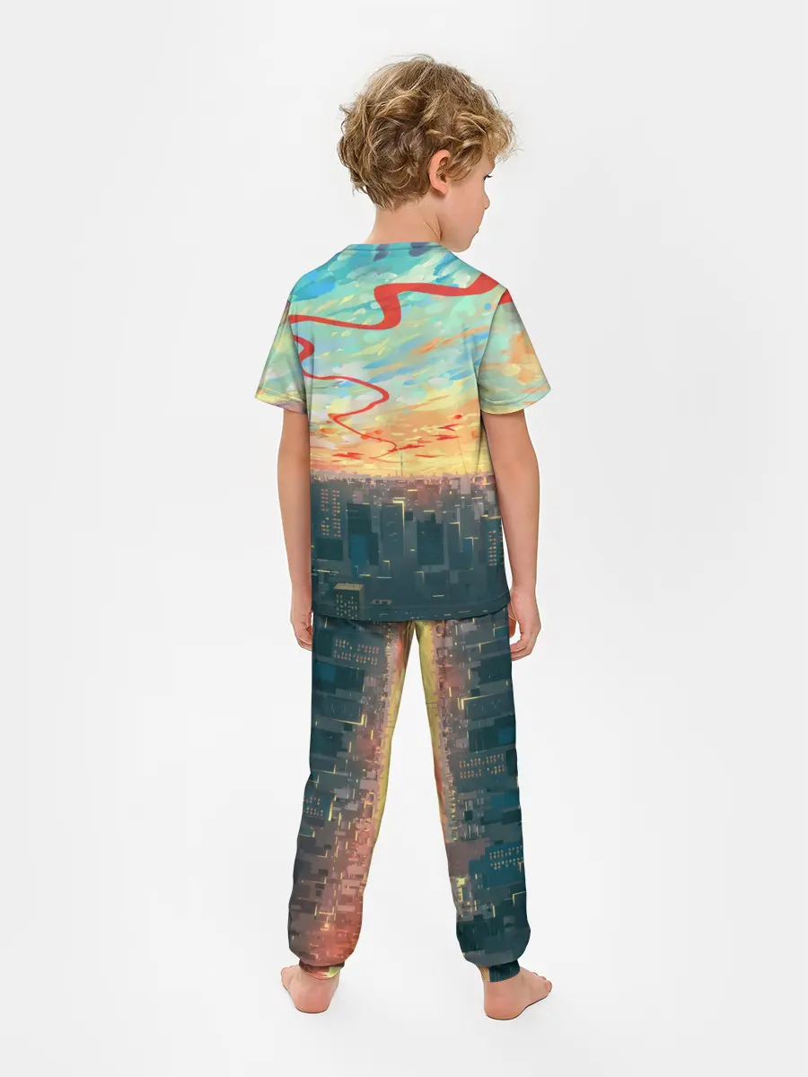 Детская пижама с брюками / Токио красками