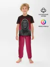 Детская пижама с брюками / Распорядитель игры на черно розовом фоне