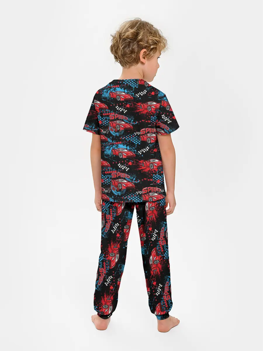Детская пижама с брюками / Гоночная машинка