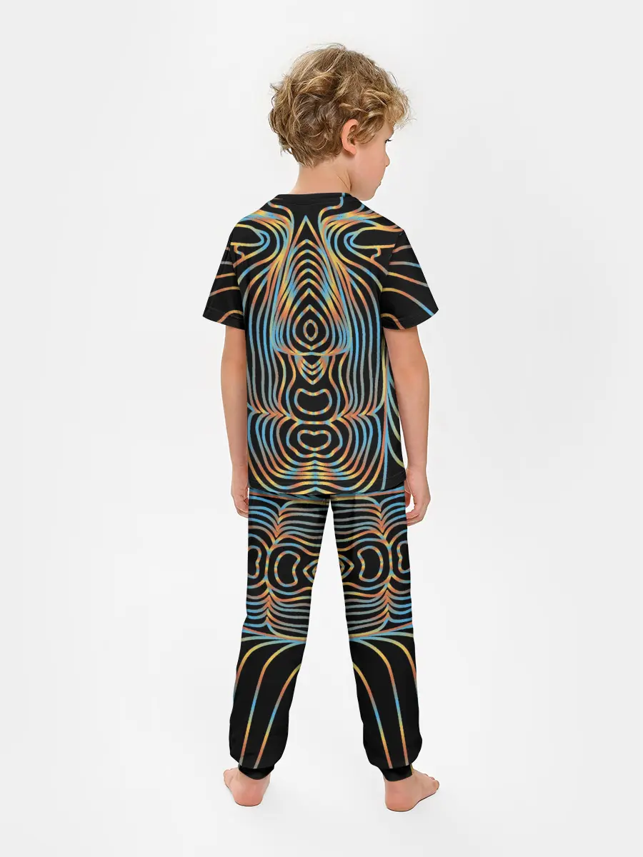 Детская пижама с брюками / Неоновое свечение
