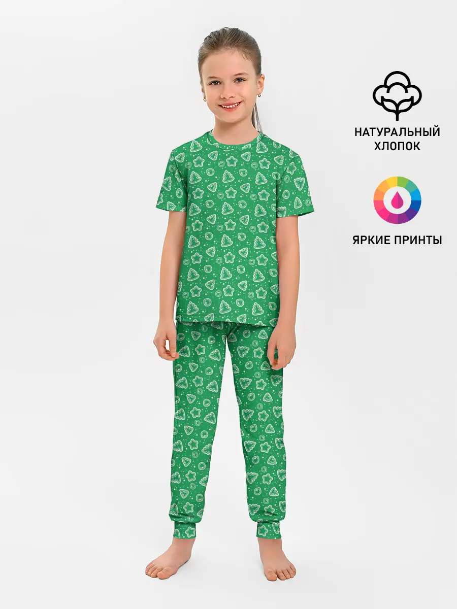 Детская пижама с брюками / Ёлочки