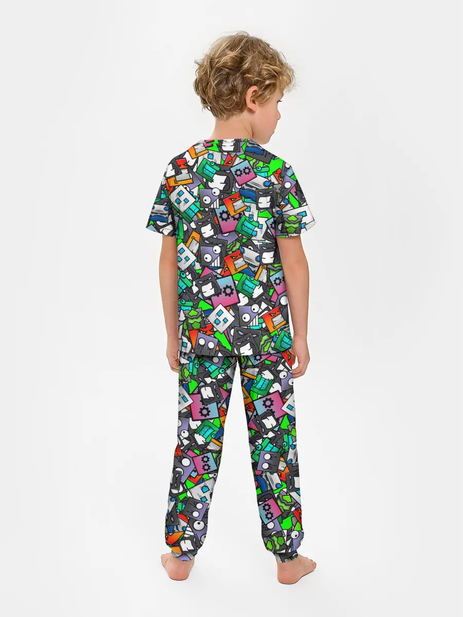 Детская пижама с брюками / Geometry Dash | Pattern
