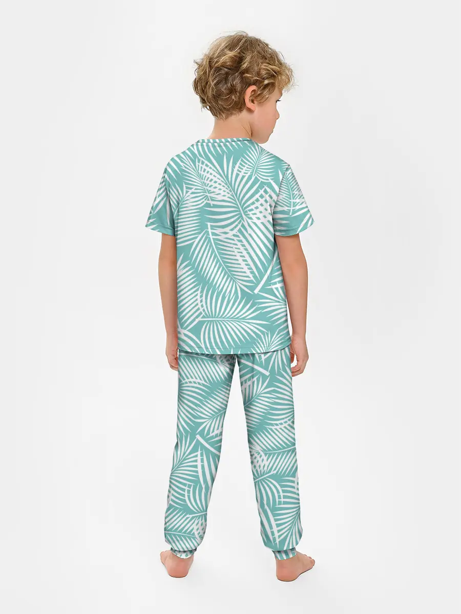 Детская пижама с брюками / Листья Пальмы