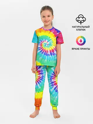 Детская пижама с брюками / TIE-DYE СТЕНА