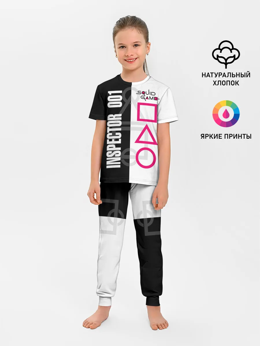 Детская пижама с брюками / Squid Game: Inspector 001