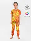 Детская пижама с брюками / Желто-оранжевая абстракция