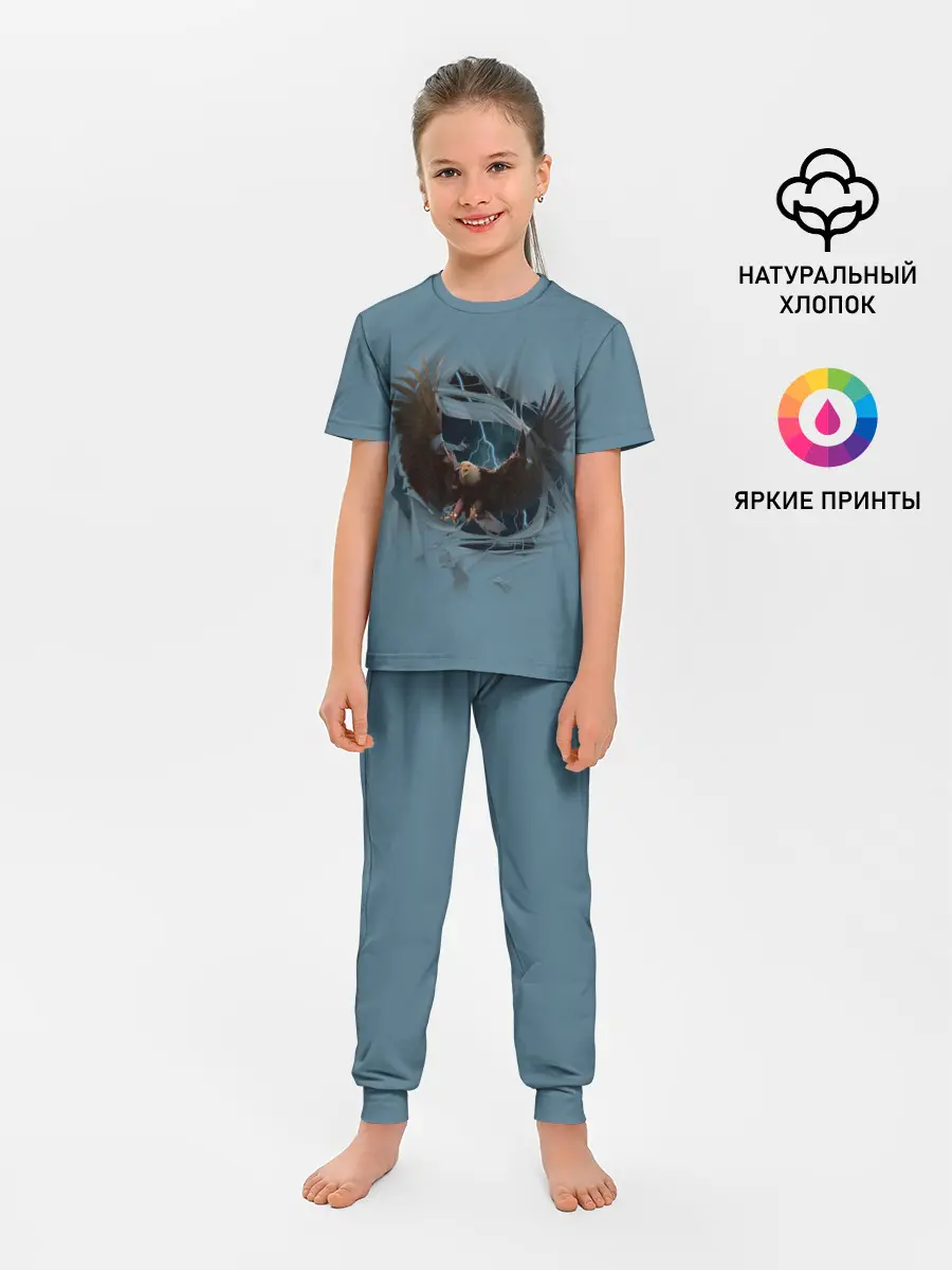 Детская пижама с брюками / ОРЕЛ СКВОЗЬ ТКАНЬ