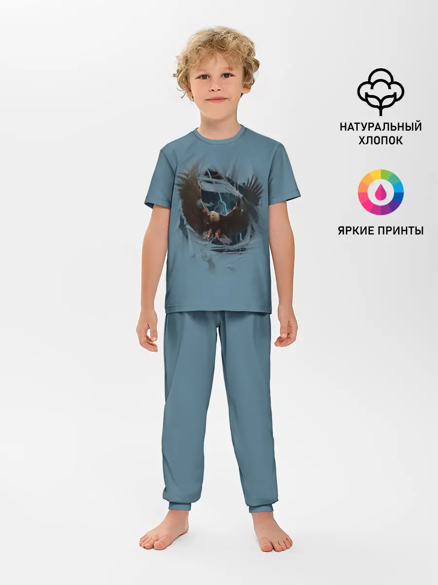 Детская пижама с брюками / ОРЕЛ СКВОЗЬ ТКАНЬ