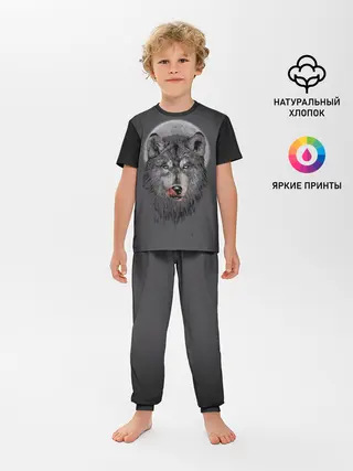 Детская пижама с брюками / Волк Облизывается