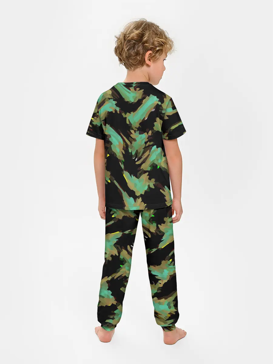 Детская пижама с брюками / Изумрудные осколки кристаллов