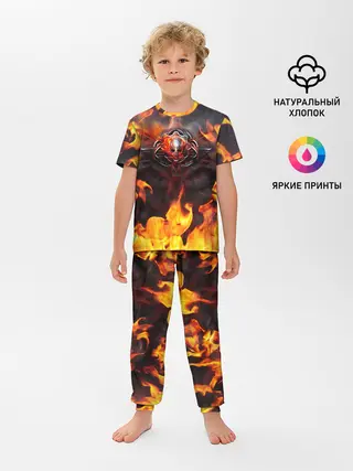 Детская пижама с брюками / FIRE GEARS OF WAR | ПОСТЕР В ОГНЕ