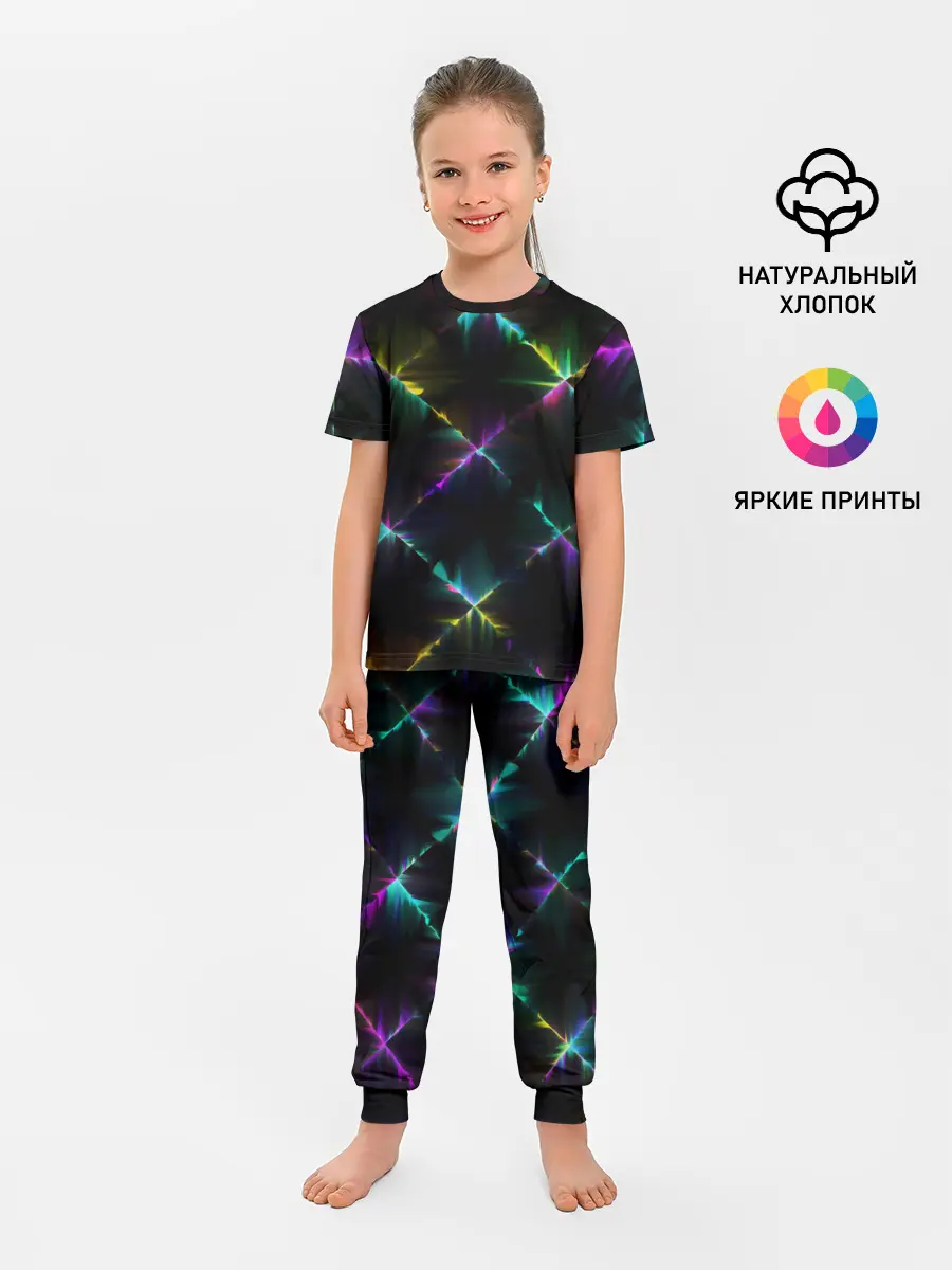 Детская пижама с брюками / НЕОНОВАЯ ТЕКСТУРА