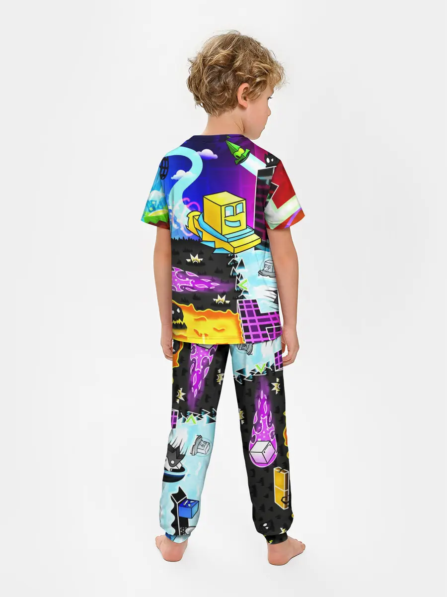 Детская пижама с брюками / GEOMETRY DASH / ГЕОМЕТРИ ДАШ