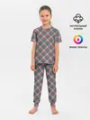 Детская пижама с брюками / Клеточный узор