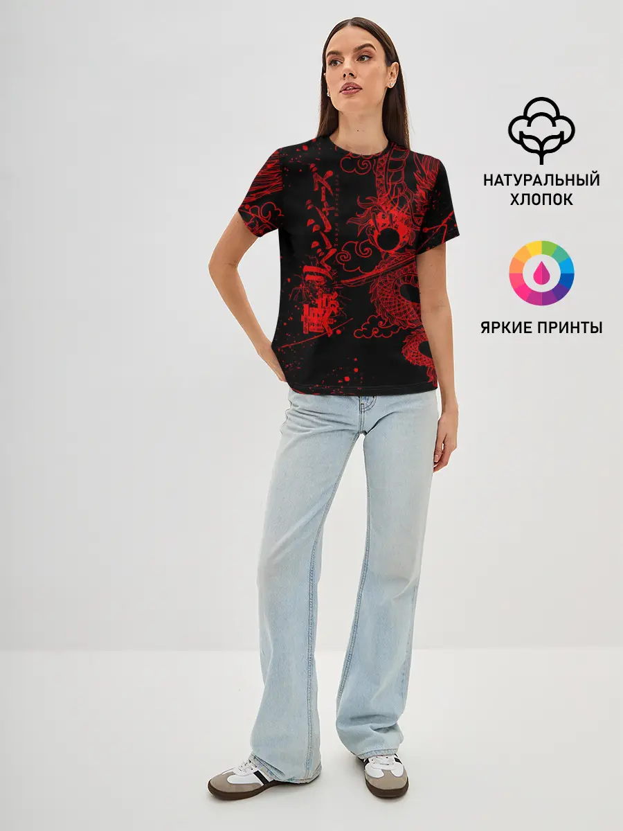 Женская базовая футболка / ТОКИЙСКИЕ МСТИТЕЛИ КРАСНЫЙ ДРАКОН