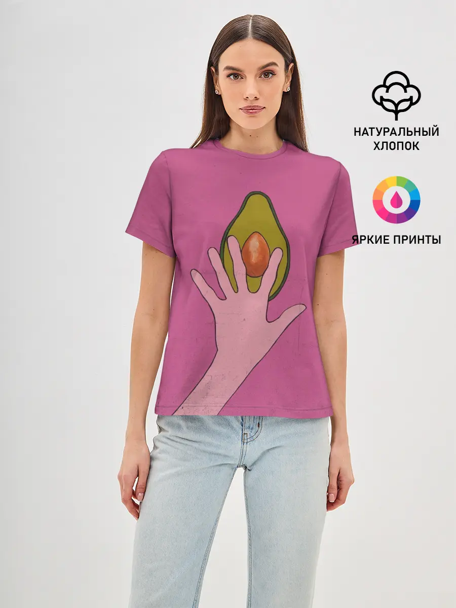 Женская базовая футболка / avocado