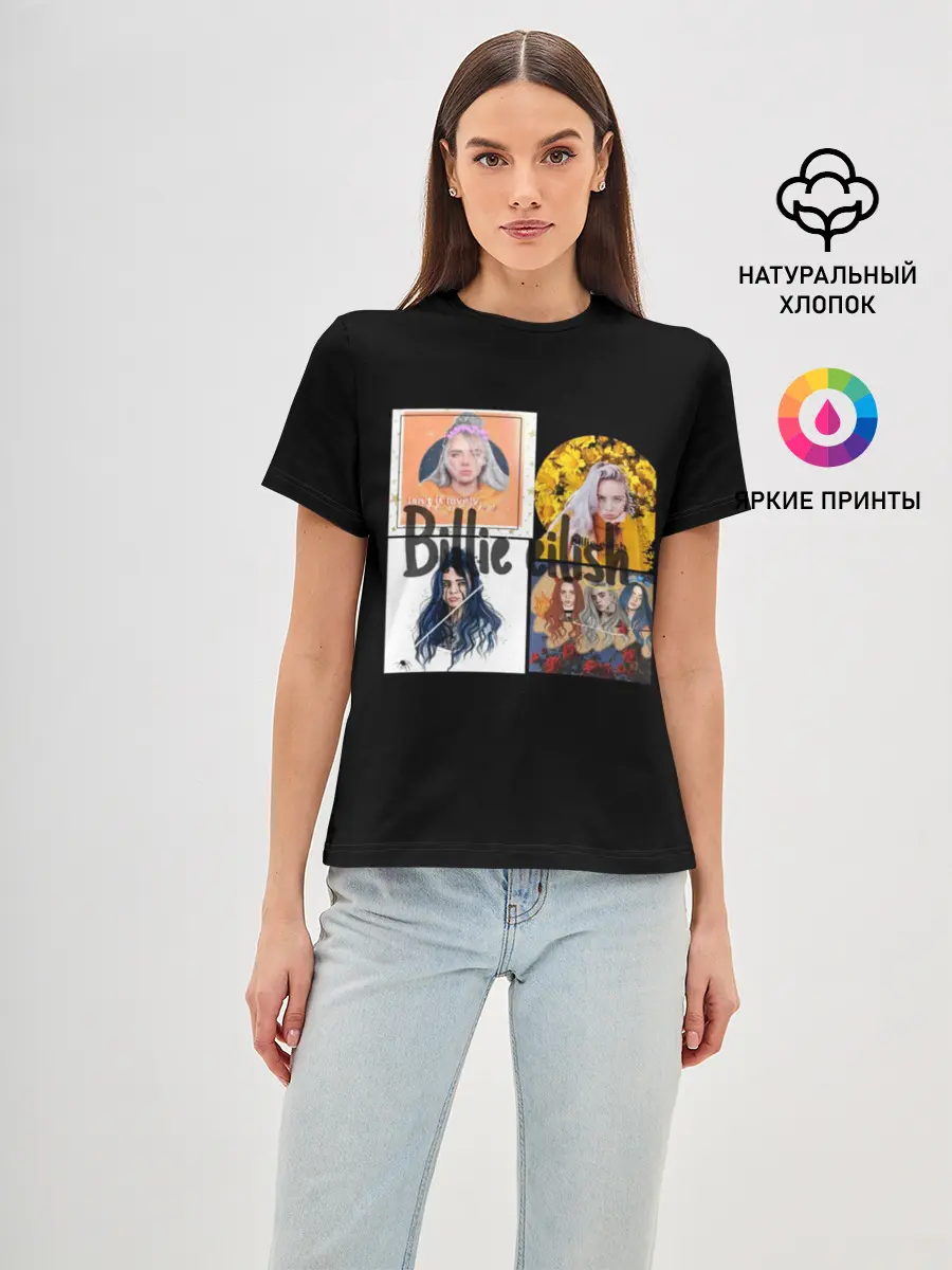 Женская базовая футболка / Billie Eilish