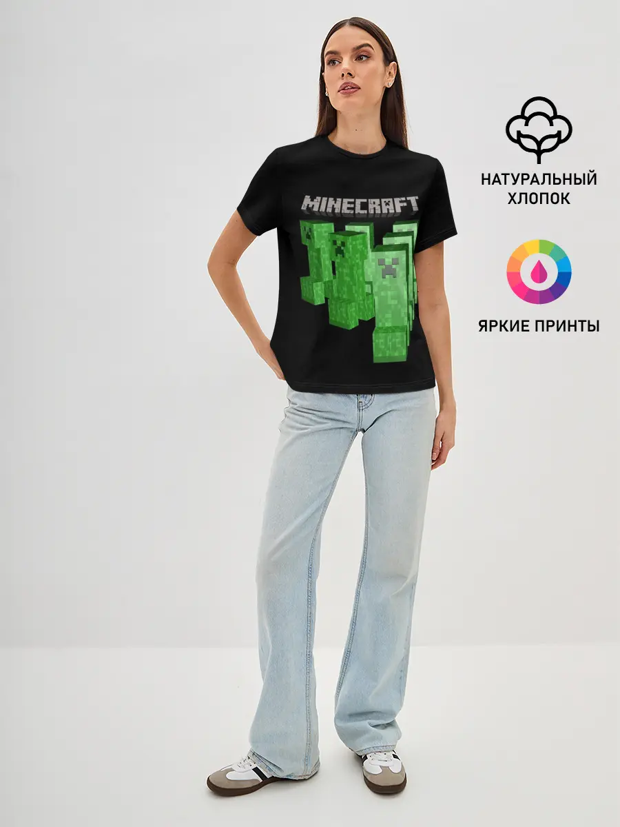 Женская базовая футболка / MINECRAFT CREEPER