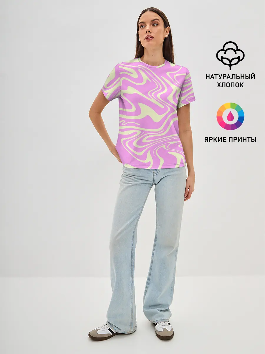 Женская базовая футболка / Лолипоп абстракция