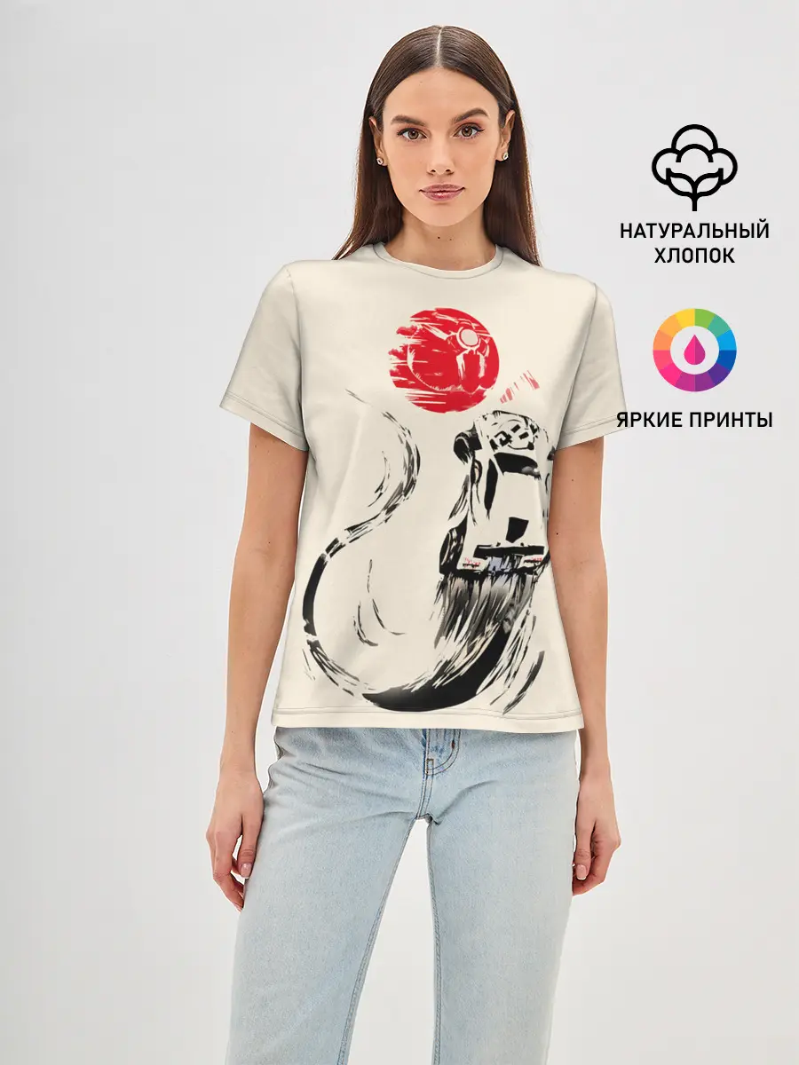 Женская базовая футболка / Flying car