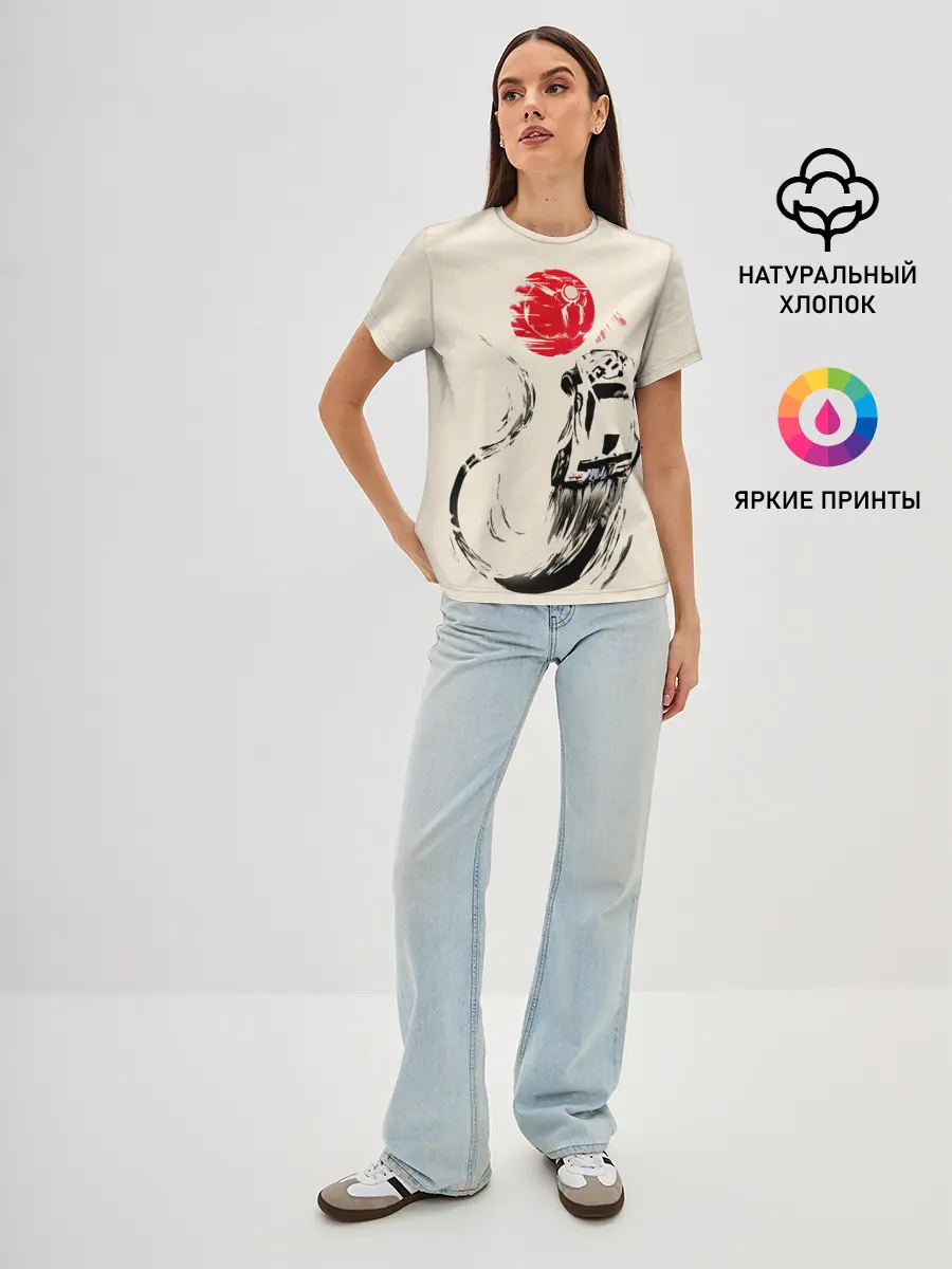 Женская базовая футболка / Flying car