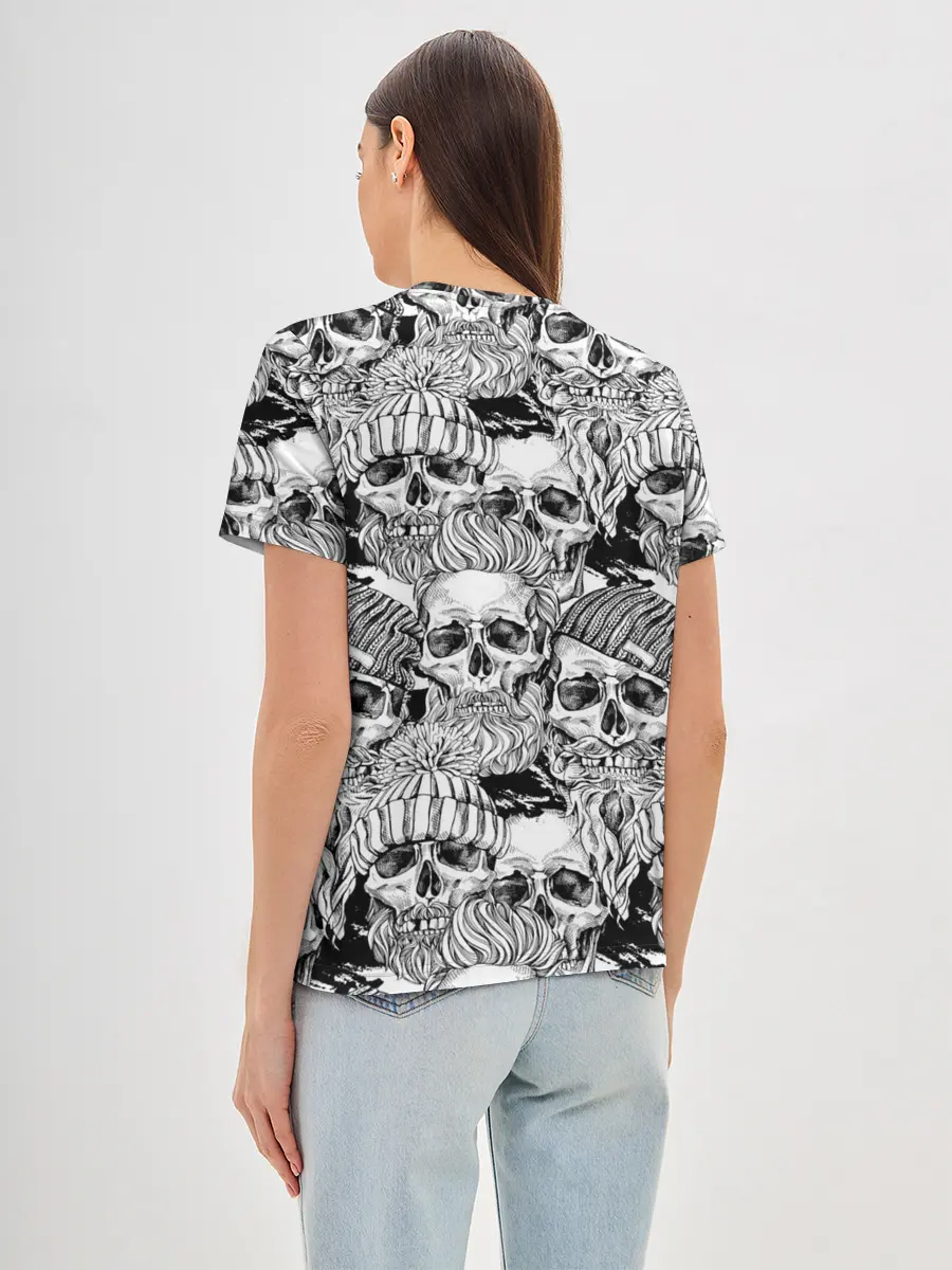 Женская базовая футболка / Human skulls